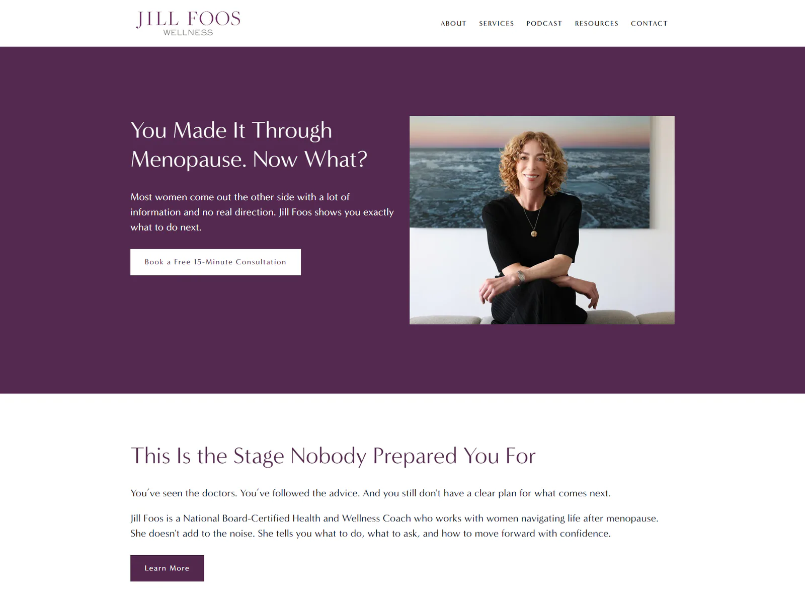 Jill Foos Wellness website preview