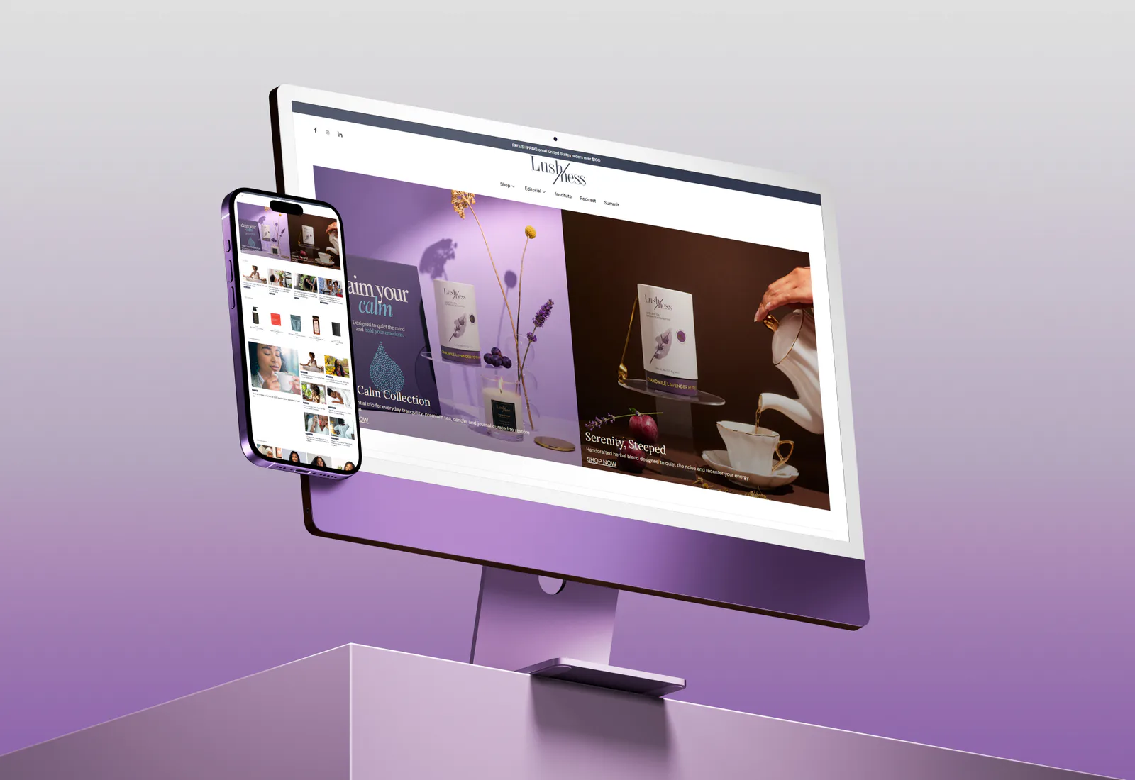 Lushness website preview