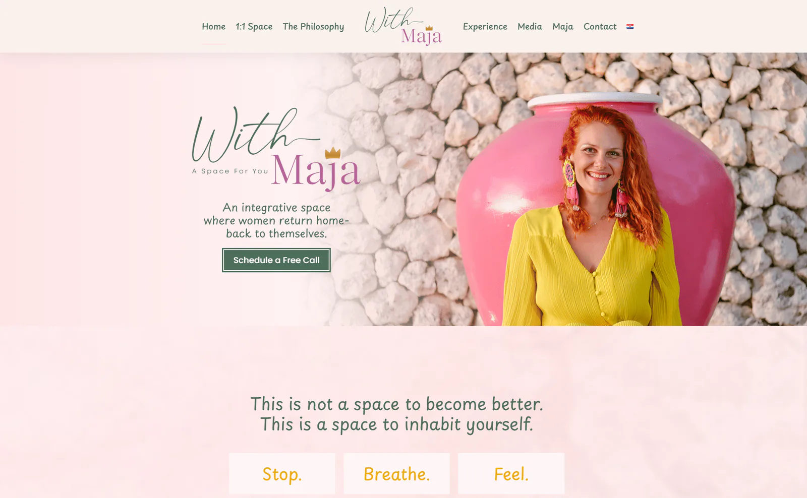 With Maja website preview